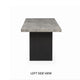 Seba Dining Table | Cement 3D Paper Veneer Top | Panel Legs | Black 72"