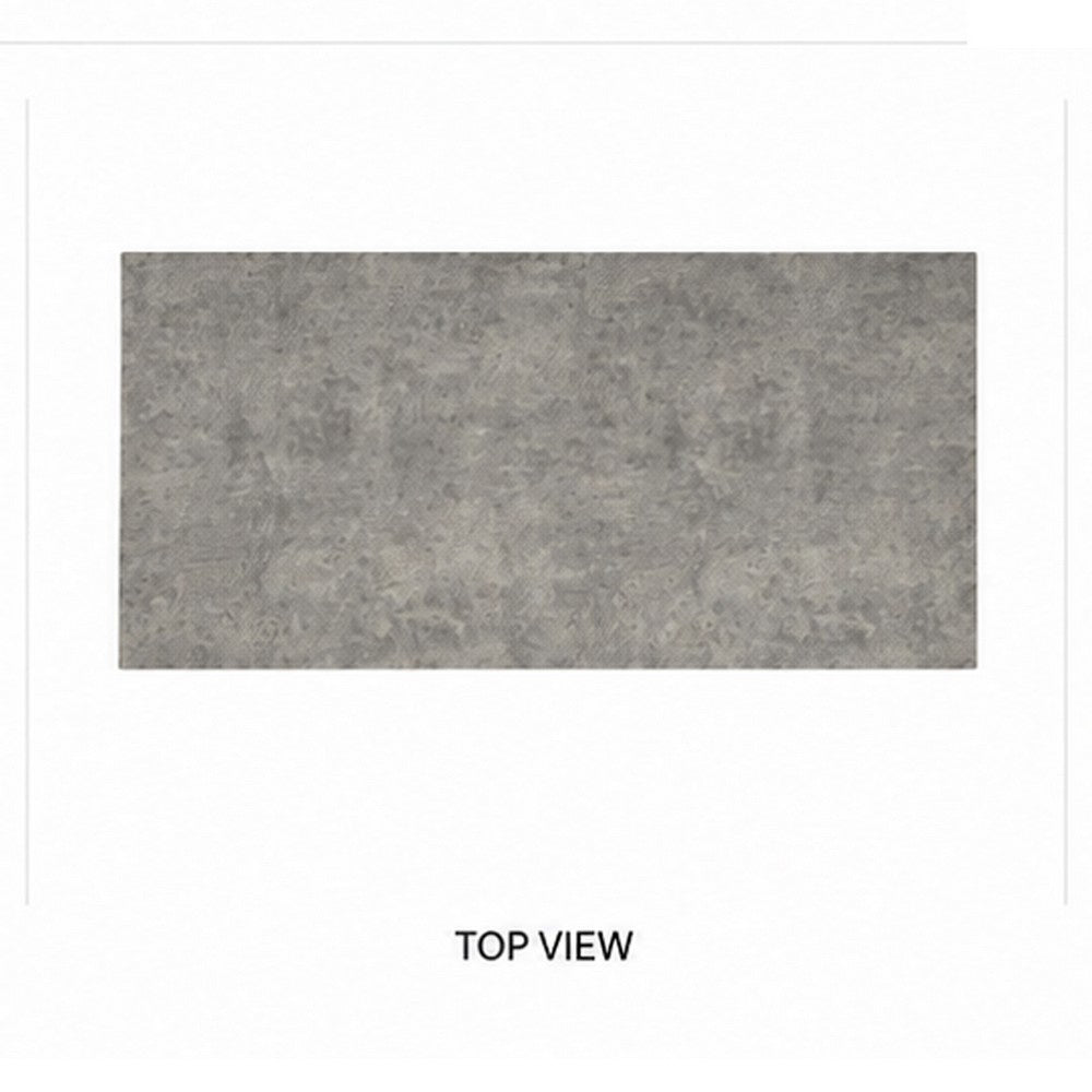 Seba Dining Table | Cement 3D Paper Veneer Top | Panel Legs | Black 72"