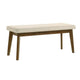 Stan Dining Bench | Noble Platinum Beige Seat | Smoke Walnut Brown 45"