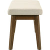 Stan Dining Bench | Noble Platinum Beige Seat | Smoke Walnut Brown 45"