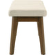 Stan Dining Bench | Noble Platinum Beige Seat | Smoke Walnut Brown 45"