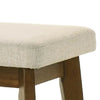 Stan Dining Bench | Noble Platinum Beige Seat | Smoke Walnut Brown 45"