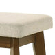 Stan Dining Bench | Noble Platinum Beige Seat | Smoke Walnut Brown 45"