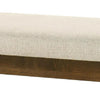 Stan Dining Bench | Noble Platinum Beige Seat | Smoke Walnut Brown 45"