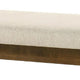 Stan Dining Bench | Noble Platinum Beige Seat | Smoke Walnut Brown 45"