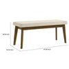 Stan Dining Bench | Noble Platinum Beige Seat | Smoke Walnut Brown 45"