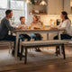 Stan Dining Bench | Noble Platinum Beige Seat | Smoke Walnut Brown 45"