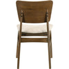 Stan Dining Chair Set of 2 | Noble Platinum Beige Fabric | Walnut Brown