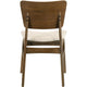 Stan Dining Chair Set of 2 | Noble Platinum Beige Fabric | Walnut Brown