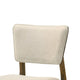 Stan Dining Chair Set of 2 | Noble Platinum Beige Fabric | Walnut Brown