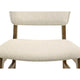 Stan Dining Chair Set of 2 | Noble Platinum Beige Fabric | Walnut Brown