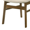 Stan Dining Chair Set of 2 | Noble Platinum Beige Fabric | Walnut Brown