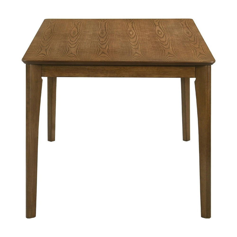 Stan Rectangular Dining Table | Flared Legs | Smoke Walnut Brown 63"