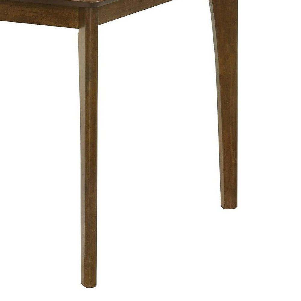 Stan Rectangular Dining Table | Flared Legs | Smoke Walnut Brown 63"