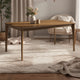 Stan Rectangular Dining Table | Flared Legs | Smoke Walnut Brown 63"