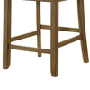 Rell Counter Stool Chair Set of 2 | Cutout Back | Beige | Antique Brown