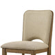 Rell Counter Stool Chair Set of 2 | Cutout Back | Beige | Antique Brown