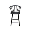 Anna Counter Stool Chair Set of 2 | Curved Spindle Back | Footrests | Black