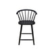 Anna Counter Stool Chair Set of 2 | Curved Spindle Back | Footrests | Black