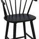 Anna Counter Stool Chair Set of 2 | Curved Spindle Back | Footrests | Black
