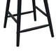 Anna Counter Stool Chair Set of 2 | Curved Spindle Back | Footrests | Black