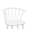 Anna Counter Stool Chair Set of 2 | Curved Spindle Back | Footrests | White