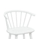 Anna Counter Stool Chair Set of 2 | Curved Spindle Back | Footrests | White