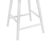 Anna Counter Stool Chair Set of 2 | Curved Spindle Back | Footrests | White