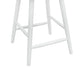 Anna Counter Stool Chair Set of 2 | Curved Spindle Back | Footrests | White