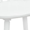 Anna Counter Stool Chair Set of 2 | Curved Spindle Back | Footrests | White