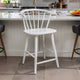 Anna Counter Stool Chair Set of 2 | Curved Spindle Back | Footrests | White