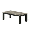 3pc Coffee Table & 2 End Table Set | Gray Concrete Top | Black Wood Legs