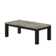 3pc Coffee Table & 2 End Table Set | Gray Concrete Top | Black Wood Legs