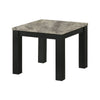 3pc Coffee Table & 2 End Table Set | Gray Concrete Top | Black Wood Legs
