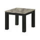 3pc Coffee Table & 2 End Table Set | Gray Concrete Top | Black Wood Legs