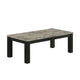 3pc Coffee Table & 2 End Table Set | Gray Concrete Top | Black Wood Legs