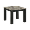 3pc Coffee Table & 2 End Table Set | Gray Concrete Top | Black Wood Legs