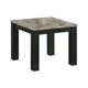 3pc Coffee Table & 2 End Table Set | Gray Concrete Top | Black Wood Legs