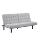 Convertible Futon Sofa Bed | Adjustable Arms | Biscuit Tufted Foam Cushions | Gray 81"
