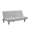 Convertible Futon Sofa Bed | Adjustable Arms | Biscuit Tufted Foam Cushions | Gray 81"