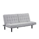 Convertible Futon Sofa Bed | Adjustable Arms | Biscuit Tufted Foam Cushions | Gray 81"