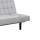 Convertible Futon Sofa Bed | Adjustable Arms | Biscuit Tufted Foam Cushions | Gray 81"