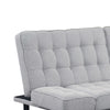 Convertible Futon Sofa Bed | Adjustable Arms | Biscuit Tufted Foam Cushions | Gray 81"