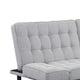Convertible Futon Sofa Bed | Adjustable Arms | Biscuit Tufted Foam Cushions | Gray 81"