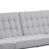 Convertible Futon Sofa Bed | Adjustable Arms | Biscuit Tufted Foam Cushions | Gray 81"