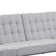 Convertible Futon Sofa Bed | Adjustable Arms | Biscuit Tufted Foam Cushions | Gray 81"