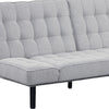 Convertible Futon Sofa Bed | Adjustable Arms | Biscuit Tufted Foam Cushions | Gray 81"
