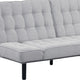 Convertible Futon Sofa Bed | Adjustable Arms | Biscuit Tufted Foam Cushions | Gray 81"