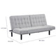 Convertible Futon Sofa Bed | Adjustable Arms | Biscuit Tufted Foam Cushions | Gray 81"