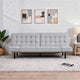 Convertible Futon Sofa Bed | Adjustable Arms | Biscuit Tufted Foam Cushions | Gray 81"